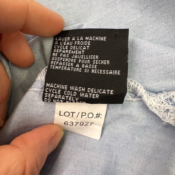 Tribal Jeans Women’s XL Dip Tie Dye Long Sleeve Button Down Shirt Blue White - Picture 9 of 9